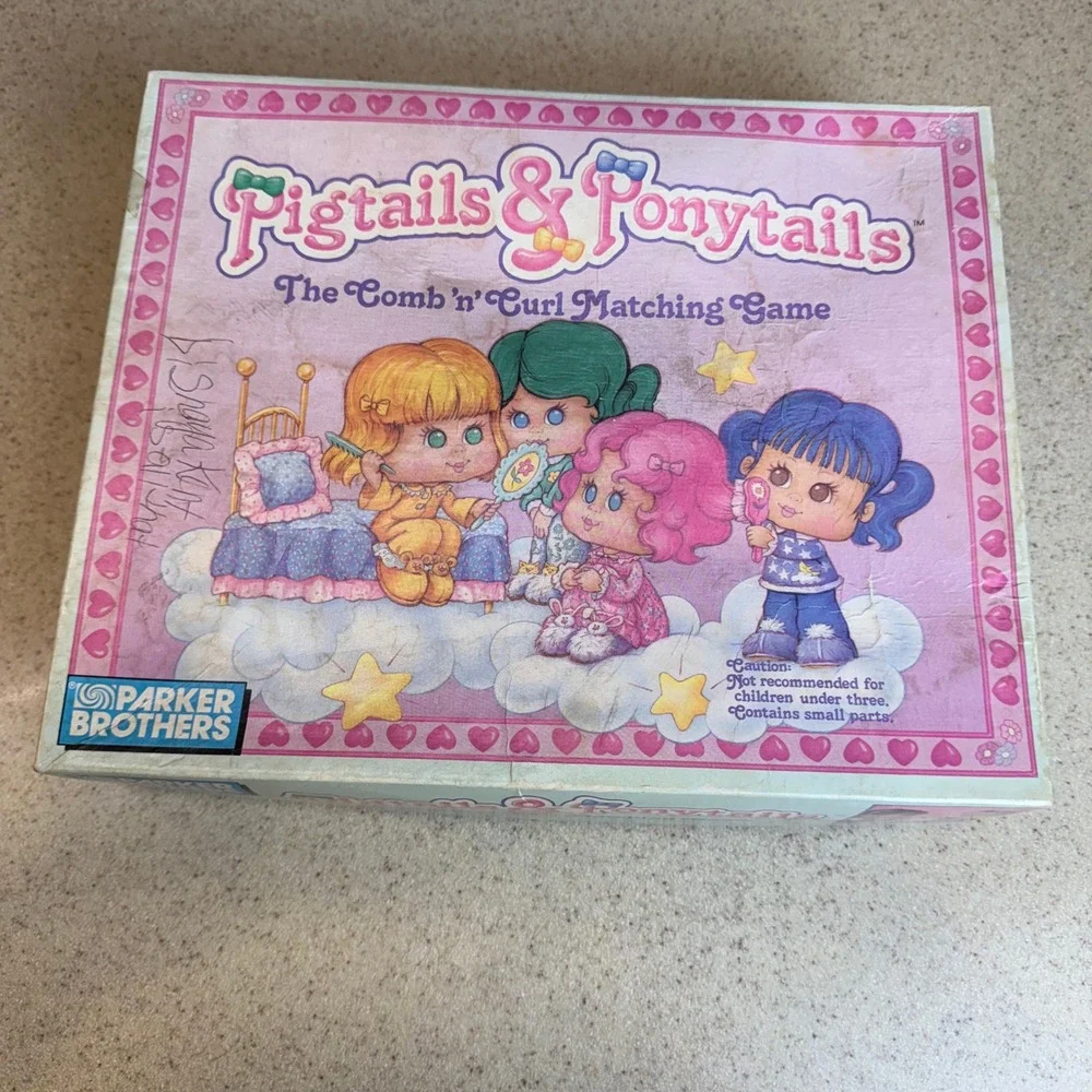 VTG 1989 Pigtails & Ponytails The Comb 'n' Curl Matching Game Parker Brothers